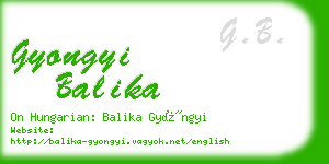 gyongyi balika business card